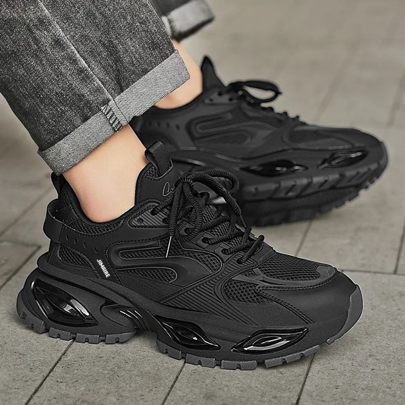 King Jinmai Breathable Height Increase Low Top Chunky Sneakers Men's-2