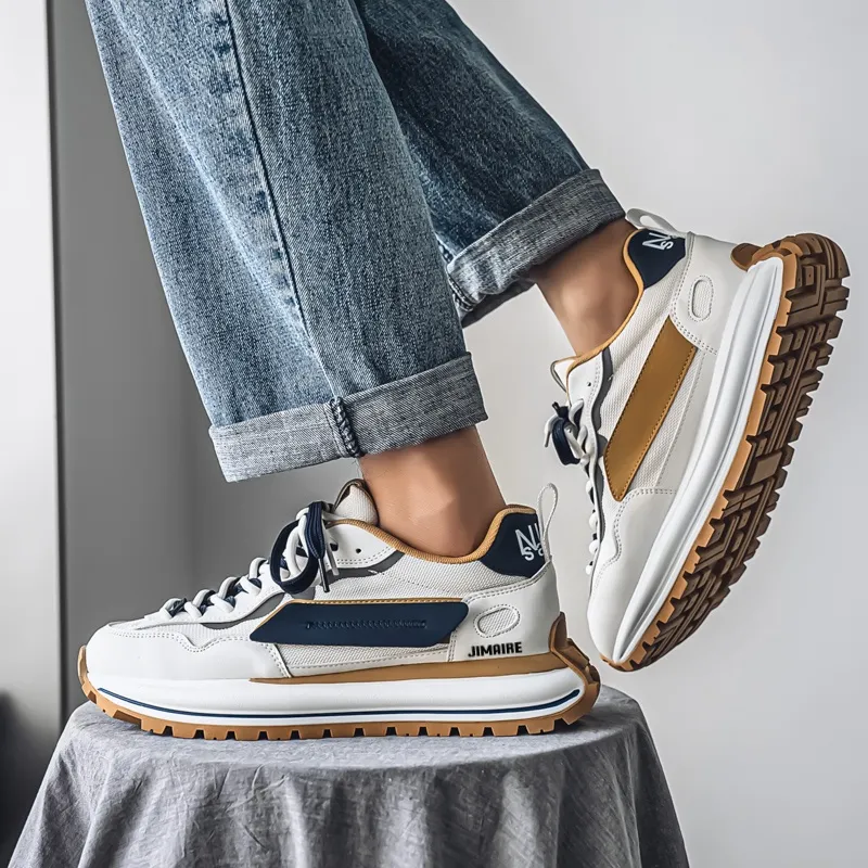 King Jinmai Abrasion Resistant Height Increasing Low Top Casual Shoes Men's-4