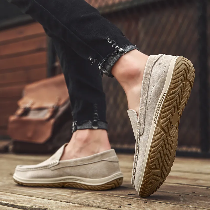 King Jinmai Men's Casual Shoes Men Low Top Gray/Sand-16