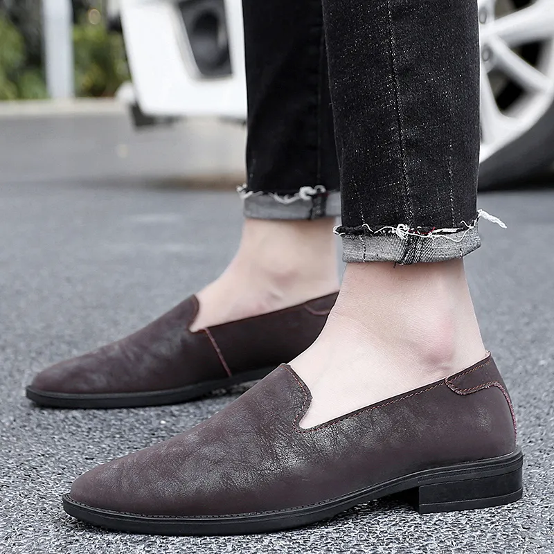 King Jinmai Men's Casual Shoes Men Low Top Black, Brown, Sand-20