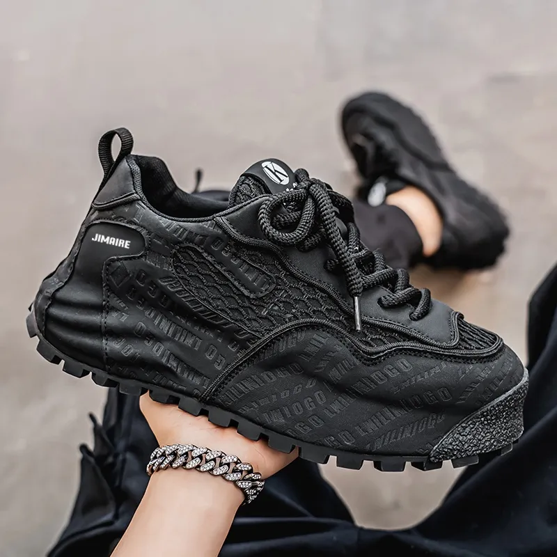 King Jinmai Slip Resistant, Abrasion Resistant, Breathable, Height Increasing Low Top Chunky Sneakers Men's-11