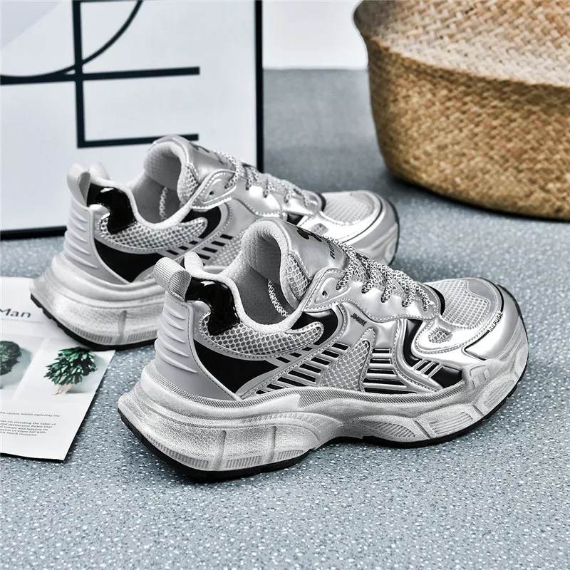 King Jinmai Breathable Low Top Chunky Sneakers Unisex-3