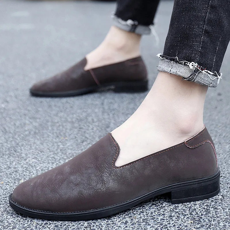 King Jinmai Men's Casual Shoes Men Low Top Black, Brown, Sand-19