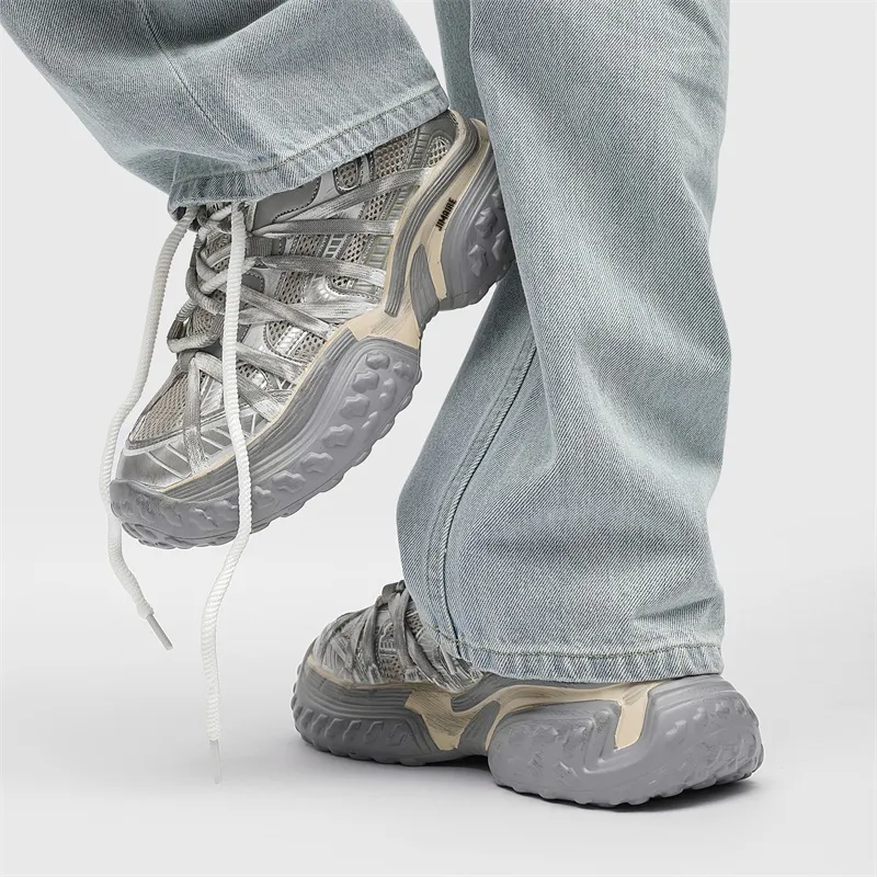 King Jinmai Breathable Low Top Chunky Sneakers Unisex-4