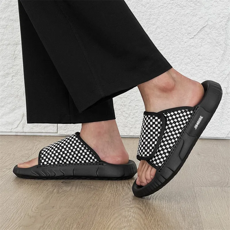 King Jinmai Slide Slippers Men's Black-3