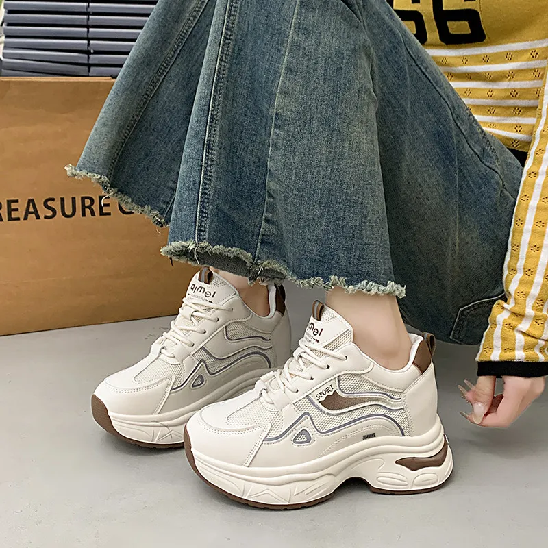 King Jinmai Breathable Low Top Chunky Sneakers Women's-11