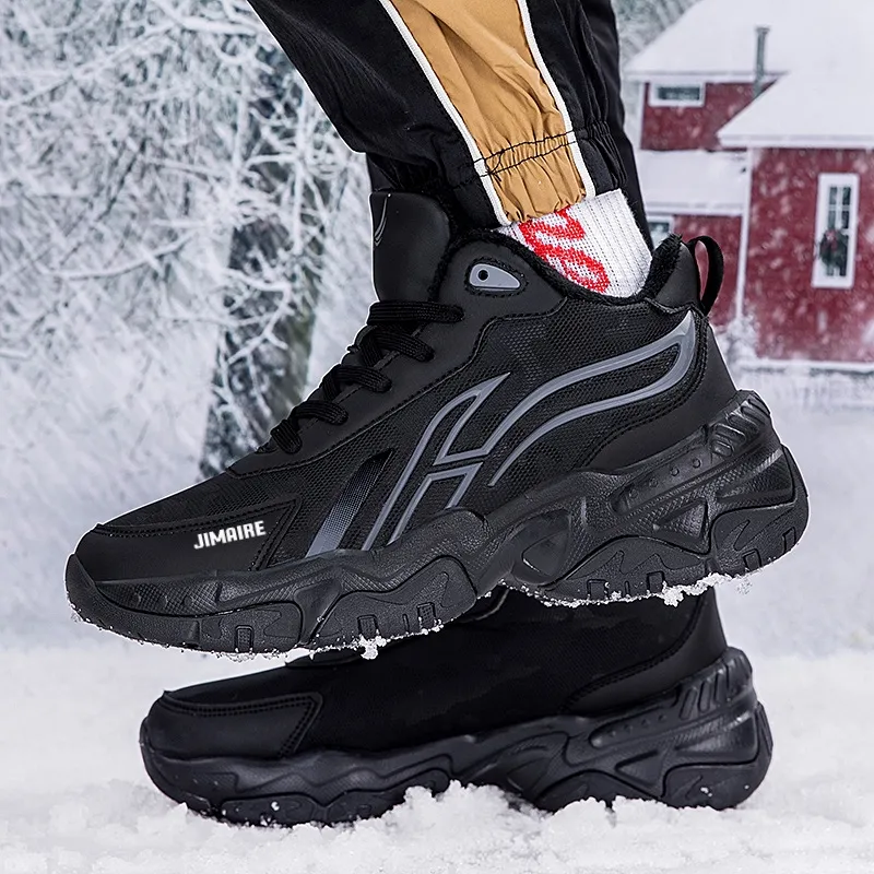 King Jinmai Anti-Slip Wear-Resistant Water-Resistant Warm Low-Top Casual Shoes Men's-27