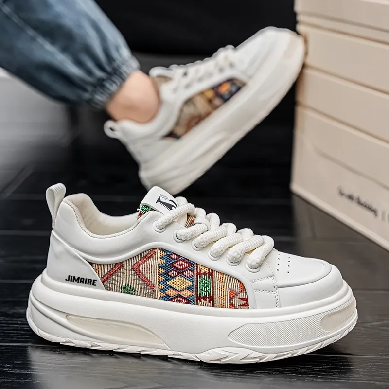 King Jinmai Anti Slip And Wear Resistant Height Increasing Low Top Skateboard Shoes Men's-12