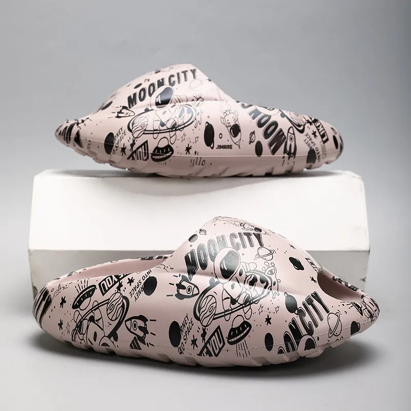 King Jinmai EVA Graffiti Slide Slippers Unisex-10