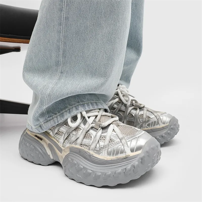 King Jinmai Breathable Low Top Chunky Sneakers Unisex-2