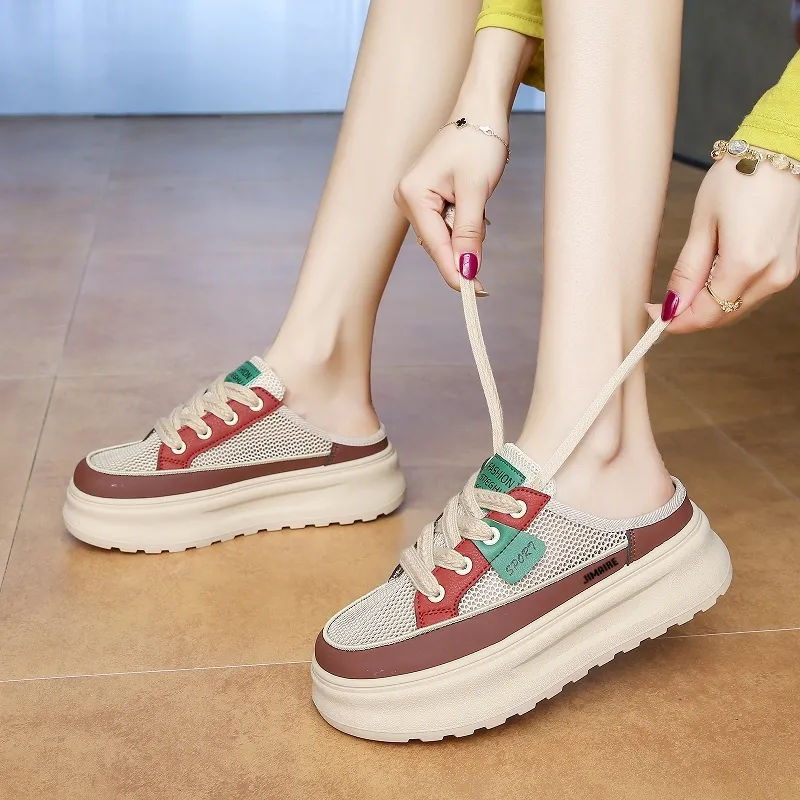 King Jinmai Rubber Sole Abrasion Resistant Slip Resistant Closed Toe Slippers Women's-13