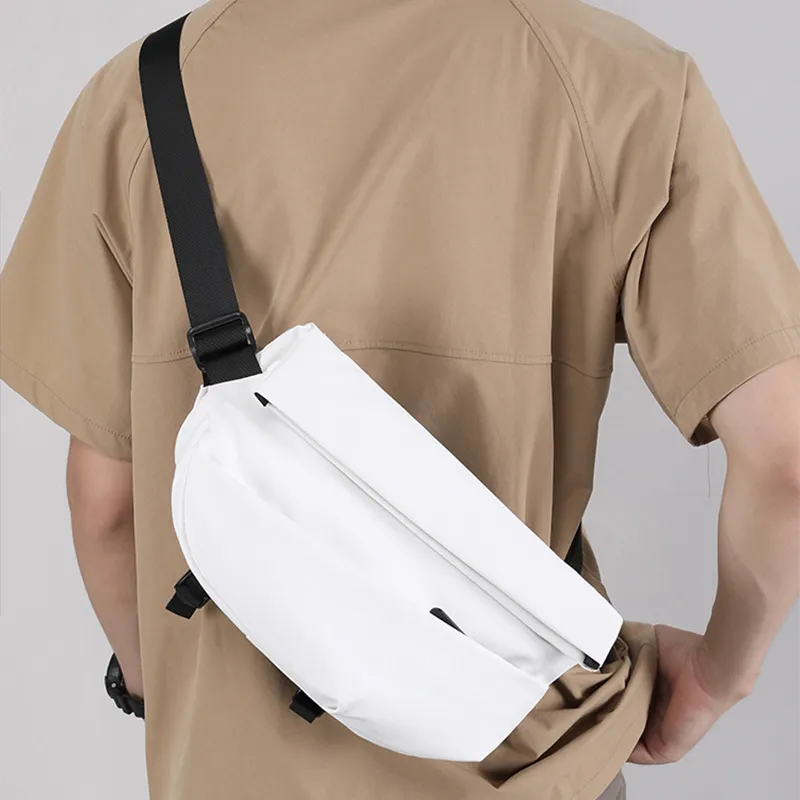 GKY Nylon Fabric Shoulder Bag Crossbody Bag Sports Multifunction Medium Size Men's Black/White/Khaki-9