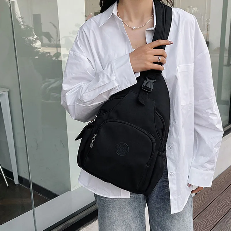 GKY Nylon Backpack Regular Unisex White/Orange/Black-15