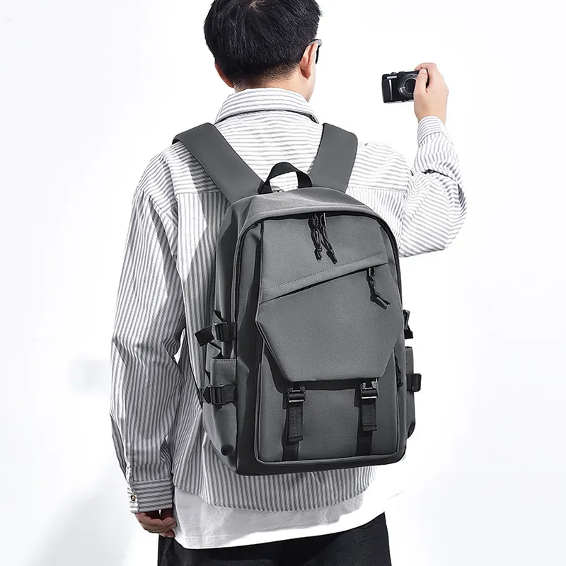 GKY Nylon Backpack Waterproof Double Regular Men's Gray/Black/White/Blue-1