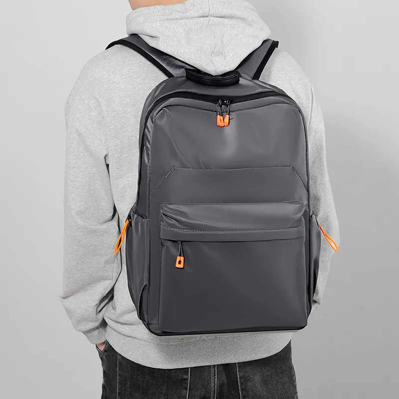 GKY Polyester Backpack Regular Men's Black/Dark Gray-14