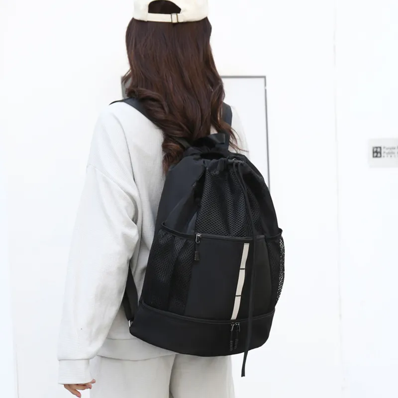 GKY Oxford Basketball Bag Backpack Regular Unisex Black/Gray/White-8
