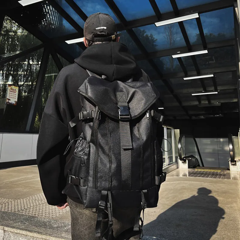 GKY Nylon Laptop Backpack Regular Unisex Black/Green/Orange/Brown-4