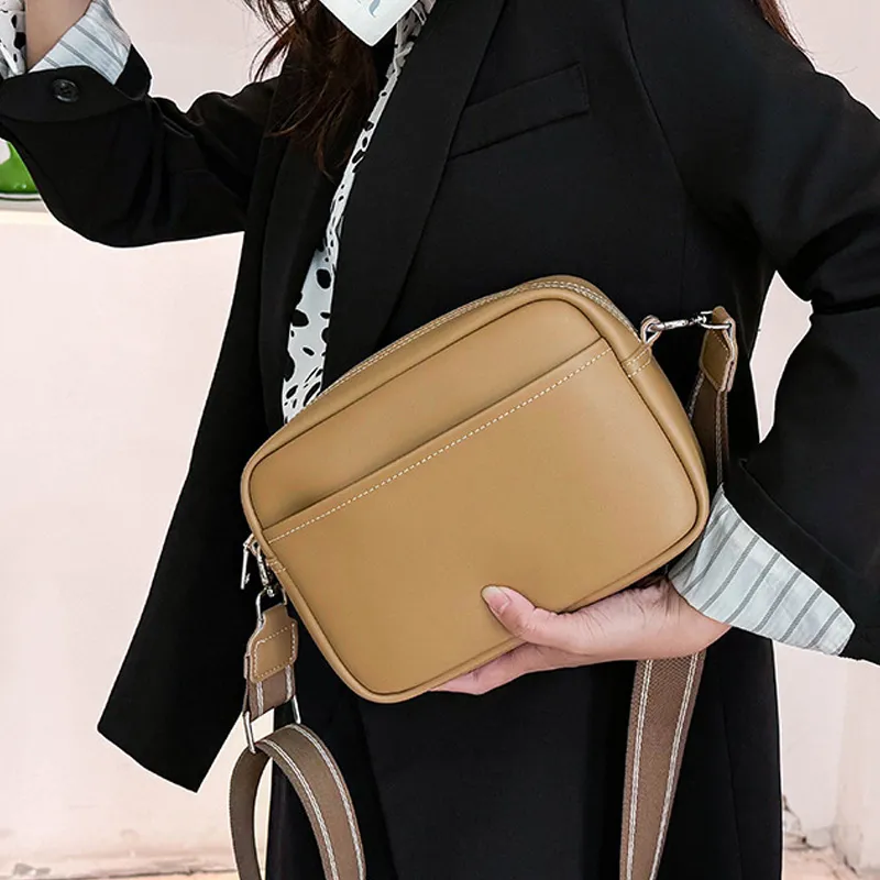 GKY Pu Shoulder Bag Women's Black/White/Khaki-9