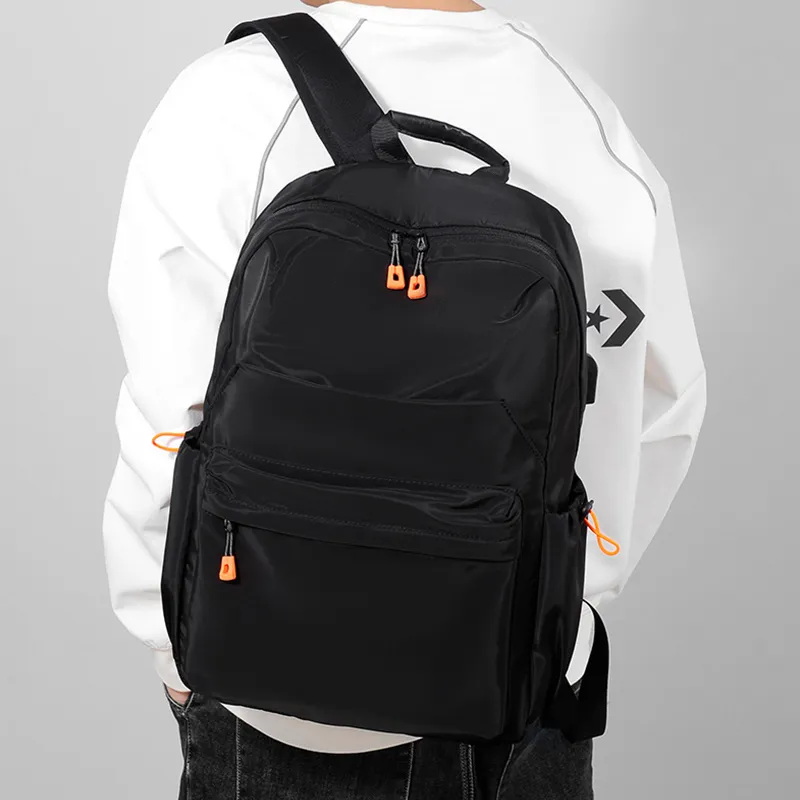 GKY Polyester Backpack Regular Men's Black/Dark Gray-8
