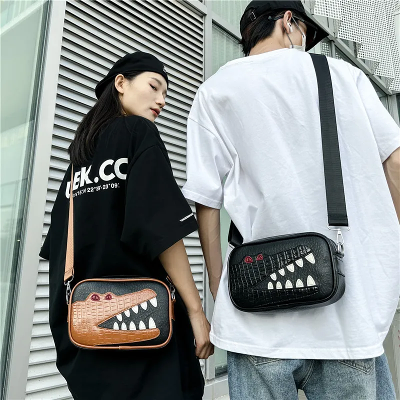 PULUWIRR PU Fanny Pack, Camera Bag, Sling Bag, Crossbody Bag, Shoulder Bag Regular Unisex Black/Brown-30