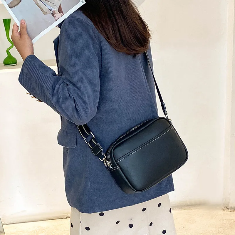GKY Pu Shoulder Bag Women's Black/White/Khaki-4