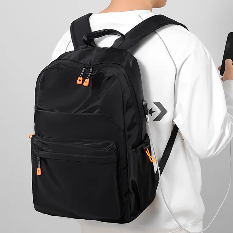 GKY Polyester Backpack Regular Men's Black/Dark Gray-7