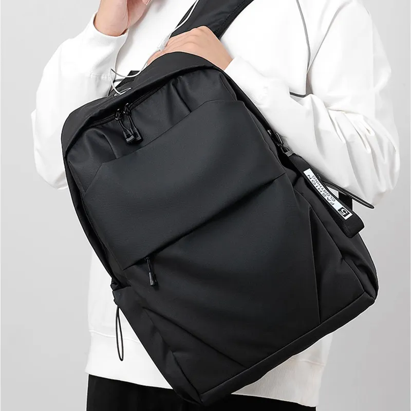 GKY Composite Cloth Backpack Regular Men's Light Gray/Dark Gray/Black-7