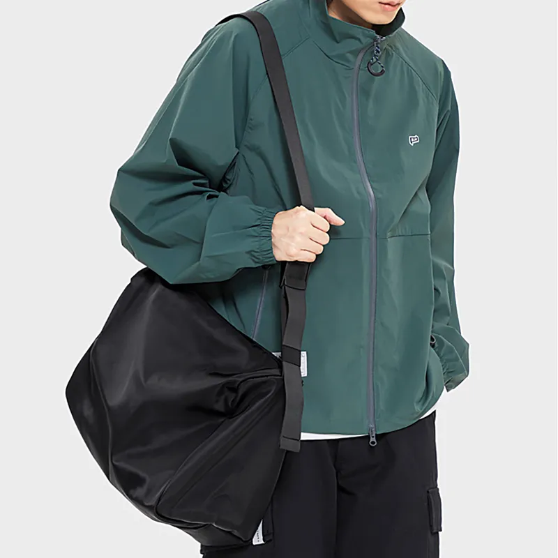 GKY Nylon Shoulder Bag Medium Size Unisex Black/Blue/Green-5