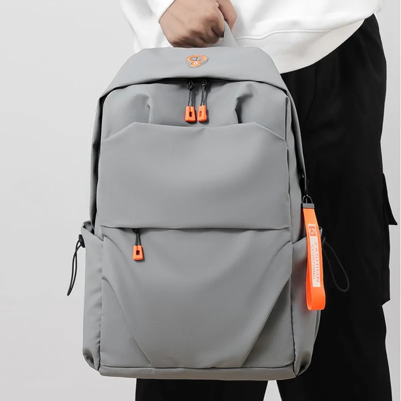 GKY Composite Cloth Backpack Regular Men's Light Gray/Dark Gray/Black-1