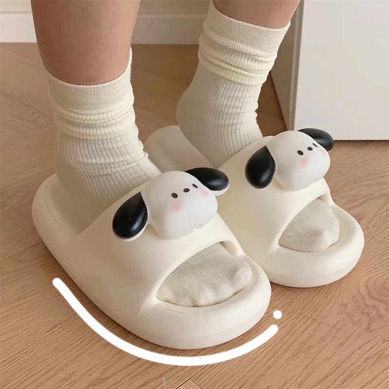SHIGUDE Sandal Slippers Women's, Cream White-2