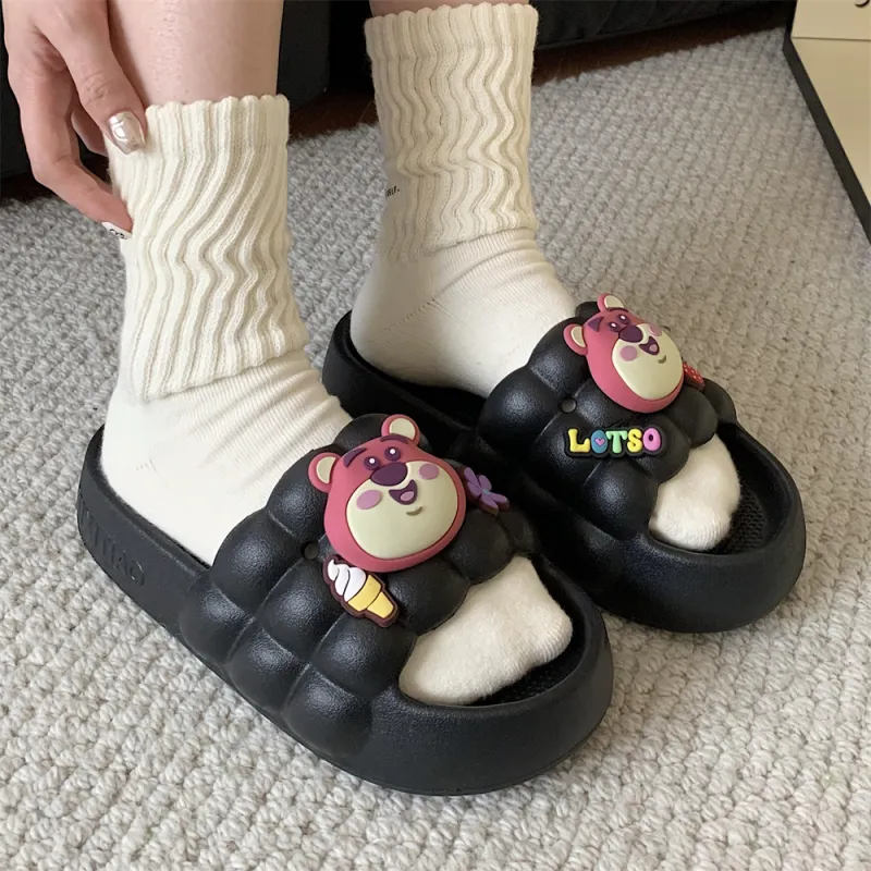 SHIGUDE x Disney Home Slippers Black, Women's-4