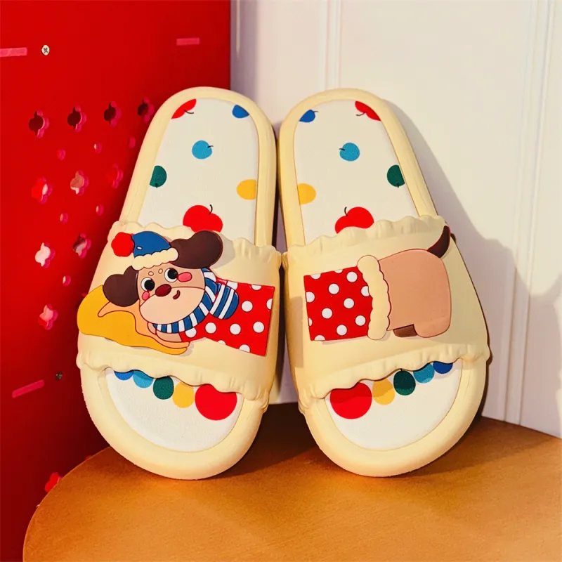 SHIGUDE Slippers Women's, Light Yellow-1