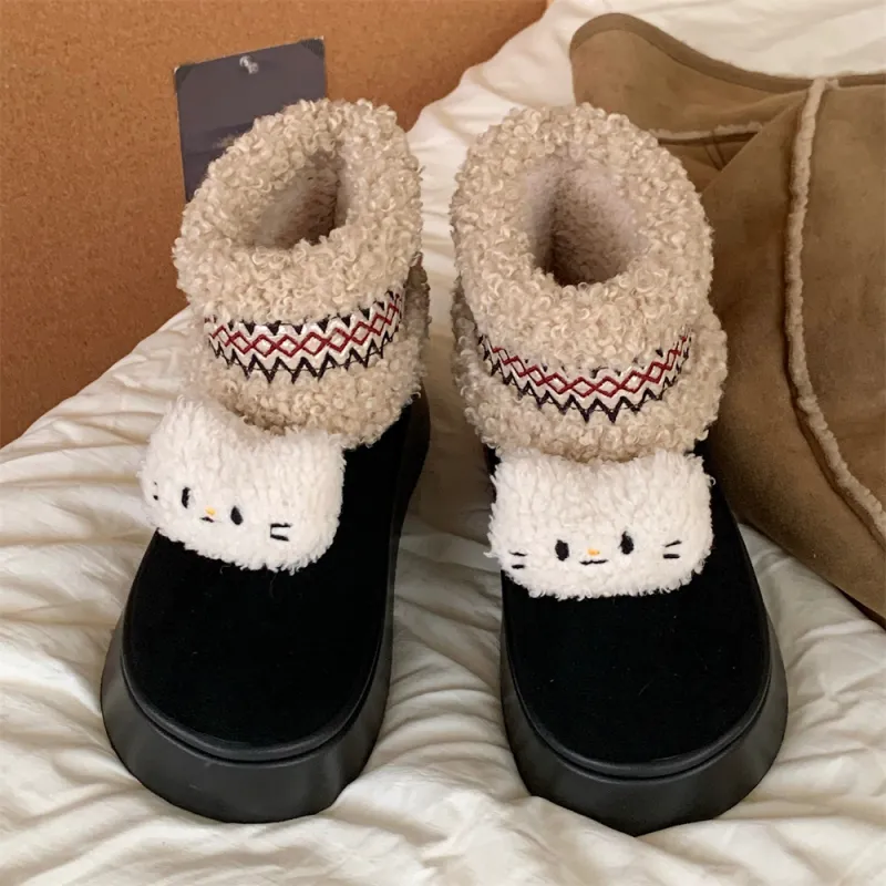 SHIGUDE Cotton Slippers Home Slippers Women's Black-4