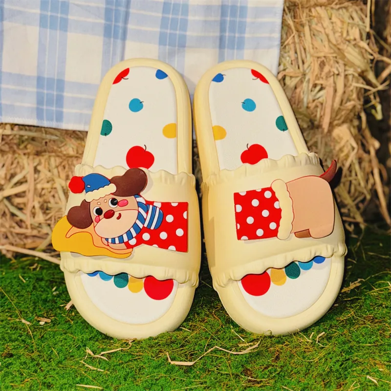 SHIGUDE Slippers Women's, Light Yellow-3