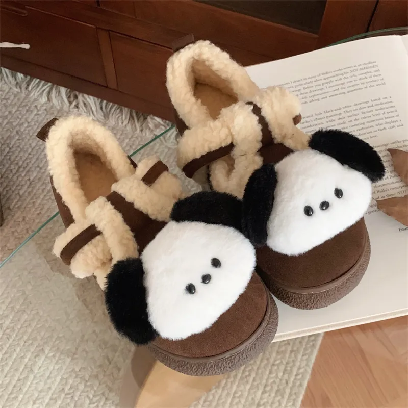 SHIGUDE Cotton Slippers Women's Dark Coffee-2