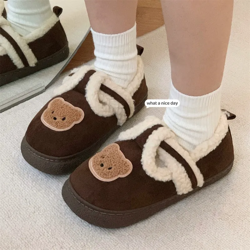 SHIGUDE Cotton Slippers Unisex Black-30