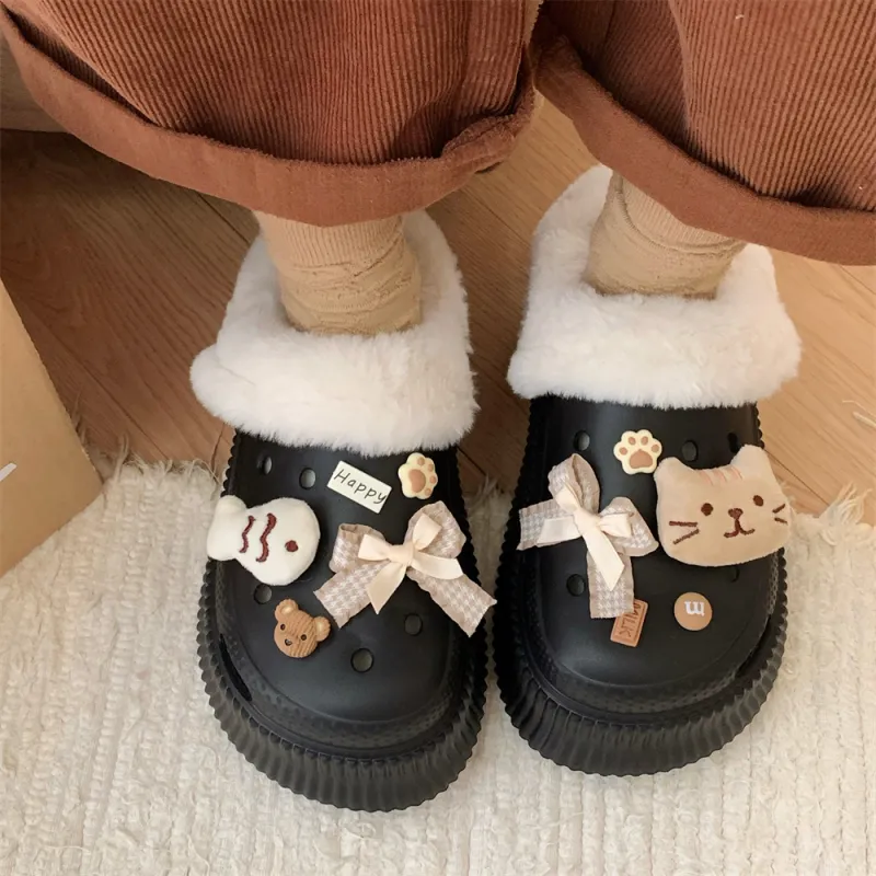 SHIGUDE Home Slippers Women's Black-3