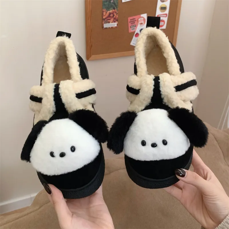 SHIGUDE Cotton Slippers Women's Dark Coffee-15