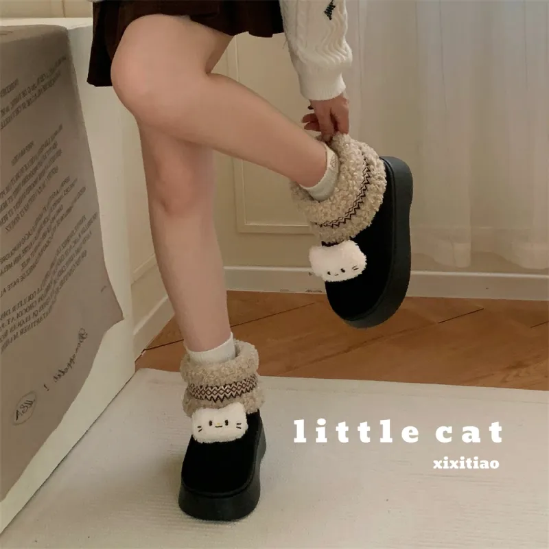 SHIGUDE Cotton Slippers Home Slippers Women's Black-2