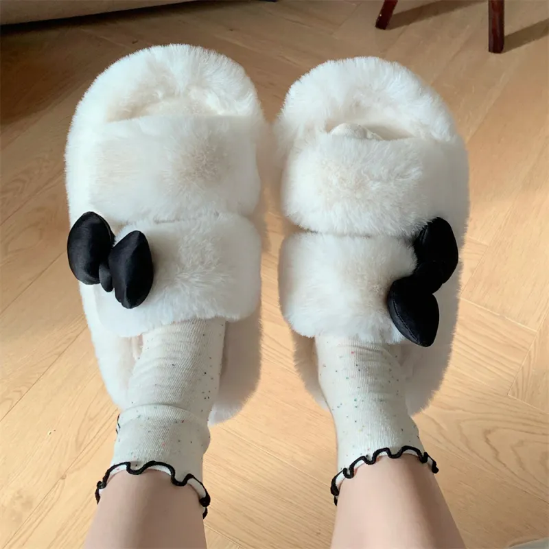 SHIGUDE Cotton Slippers Women's White-11
