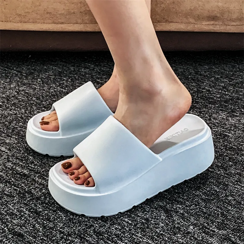 SHIGUDE Sandal Slippers Women's, Blue-3