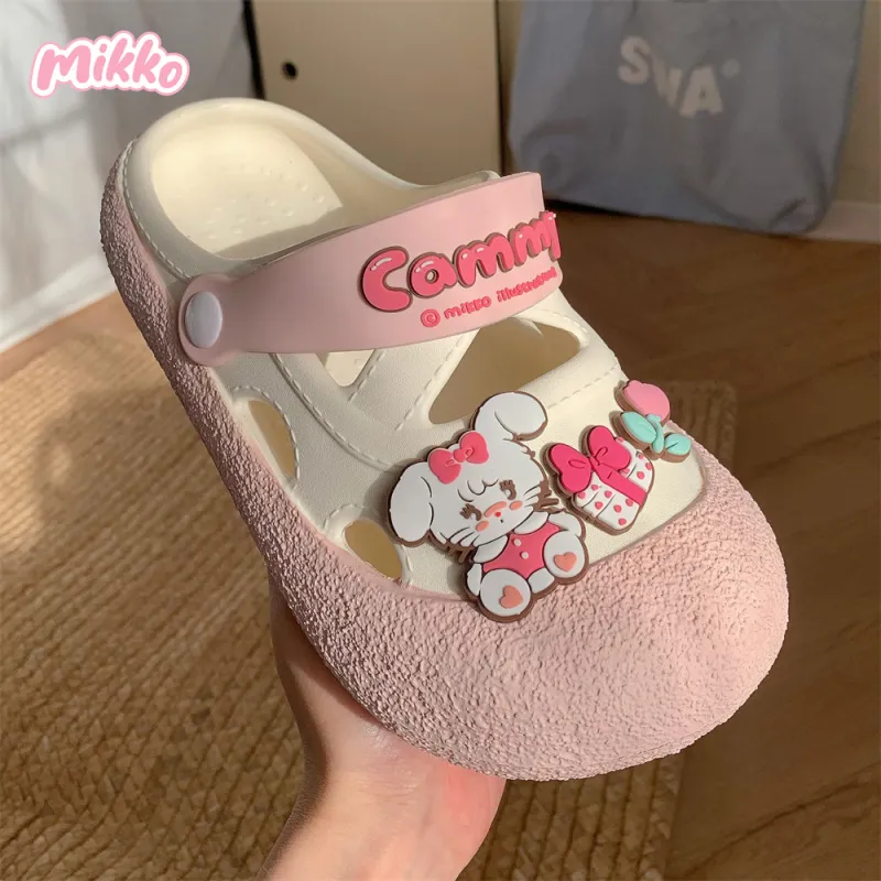 SHIGUDE x MIKKO ILLUSTRATIONS Slippers Women's, White Apricot-9