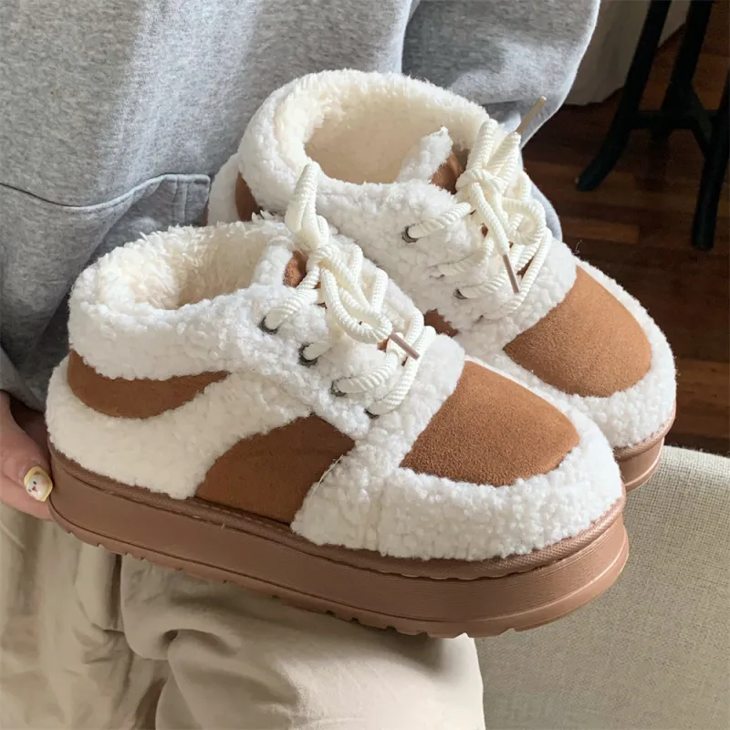 SHIGUDE Cotton Slippers Women's Brown-5