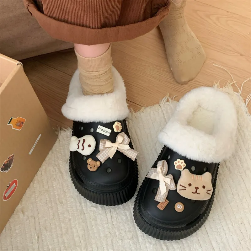 SHIGUDE Home Slippers Women's Black-1