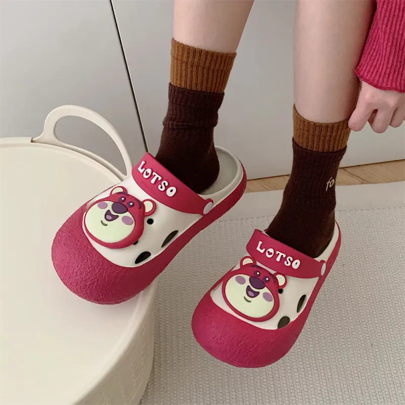 SHIGUDE Slippers Women's, Rose Red-7