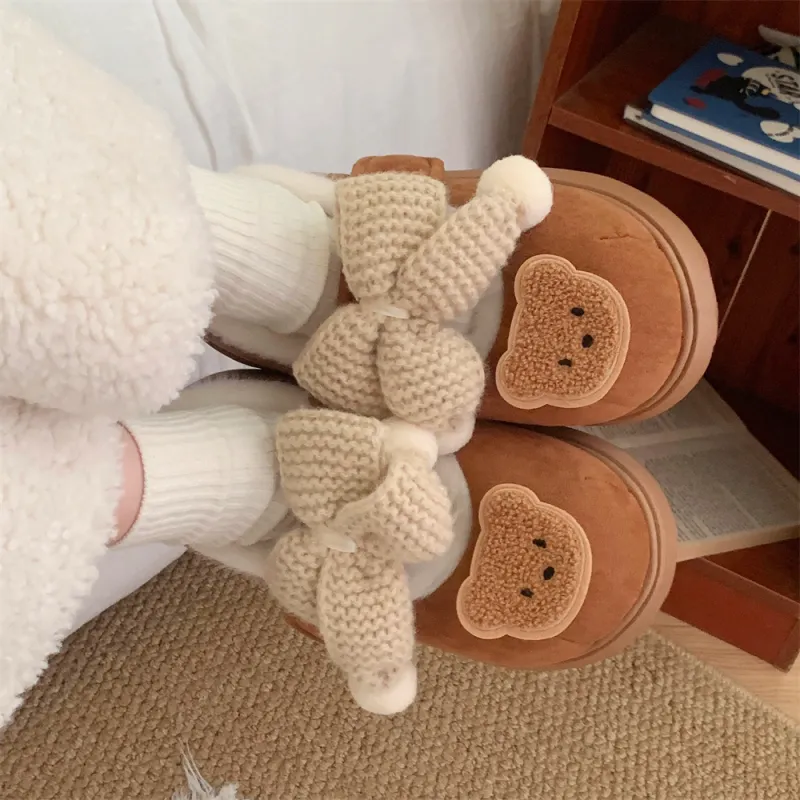 SHIGUDE Cotton Slippers Women's Pink-17