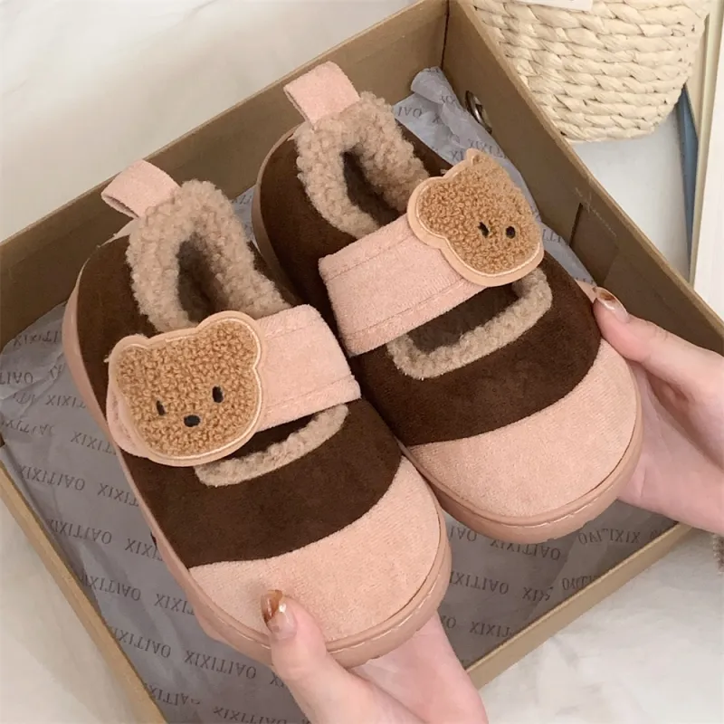 SHIGUDE Cotton Slippers Unisex Light Brown-9