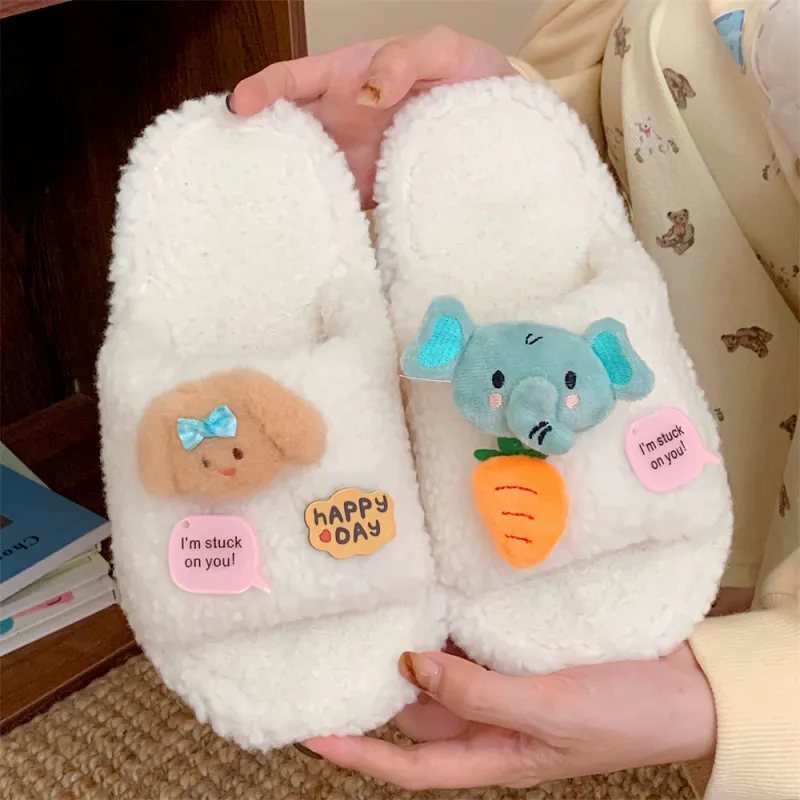 SHIGUDE Indoor Cotton Slipper Shoes Women's Brown-7