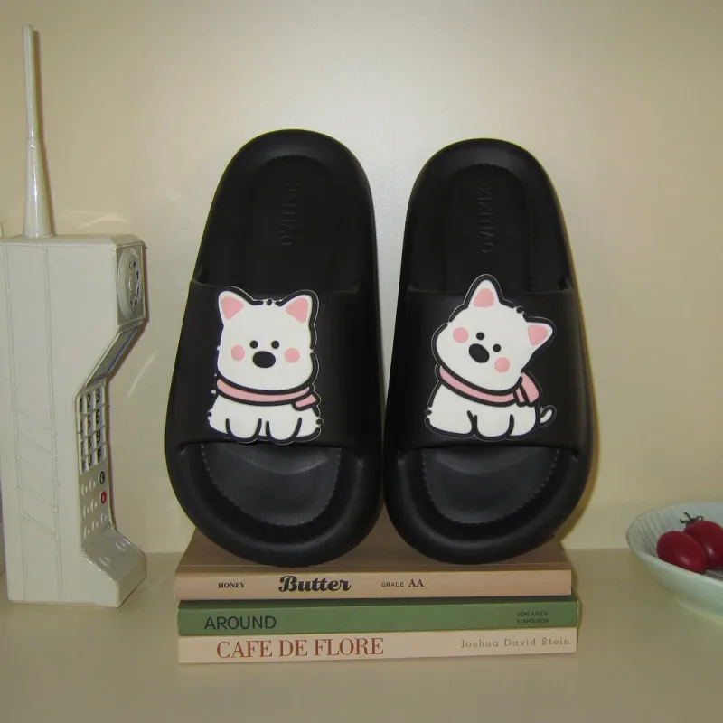 SHIGUDE Sandal Slippers Unisex, Black-2
