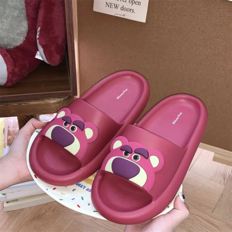 SHIGUDE x Disney Sandal Slippers Women's, Black-9